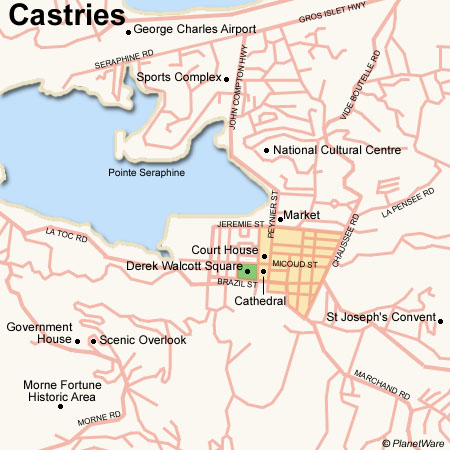 Castries map