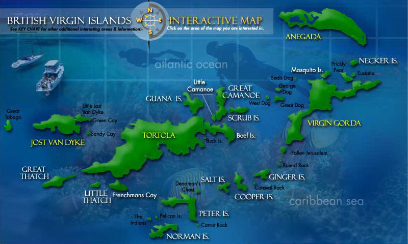 Carte iles vierges britanniques