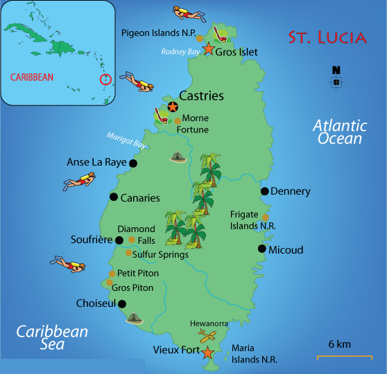 Map sainte lucie